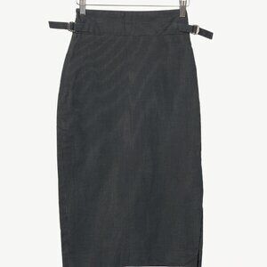 Paul Smith Black Label Charcoal Pinstripe Pencil Skirt